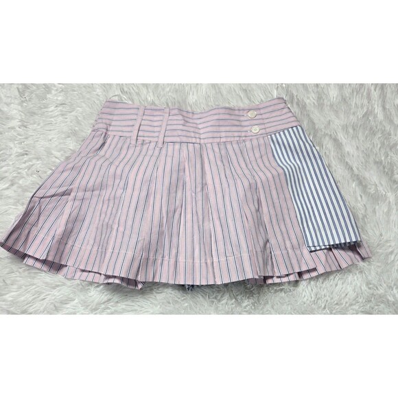ZARA Striped Wrap Front Cotton Skirt Skorts Size Small - Picture 1 of 8